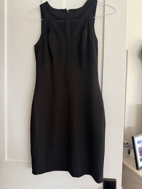 GUESS Classic Black Sleeveless Sheath Dress